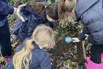 Kids gardening at Clarborough Primary School