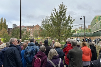 Nottinghamshire Wildlife Trust's members walk to the Green Heart