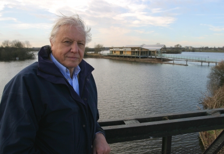 David Attenborough opening Attenborough Nature Centre in 2005