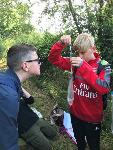 Joe Barks and Joseph Archibald of Keeping It Wild Surveying Dormice