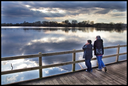 Looking across the water from Attenborough Nature Centre