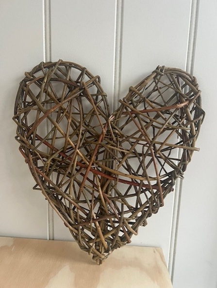 Heart shaped willow weaving