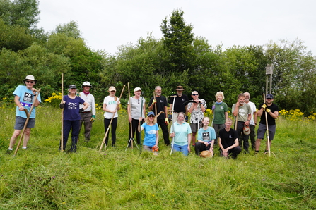 Volunteers and rangers at Skylarks nature reserve.