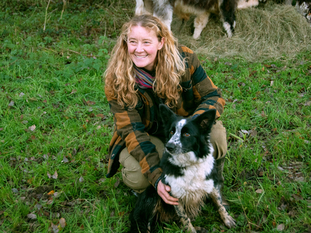 Agnes with Floss the sheepdog