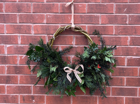 Eco-friendly Christmas wreath