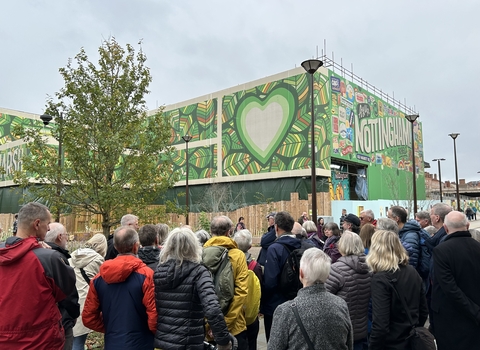 Nottinghamshire Wildlife Trust members at the Green Heart